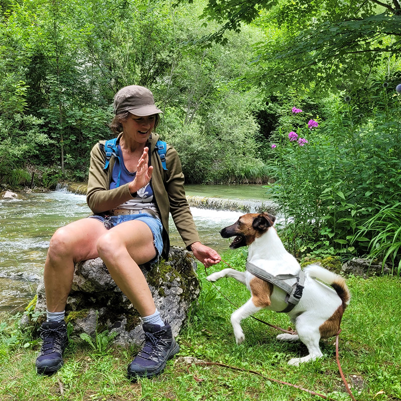 Martina mit Hund